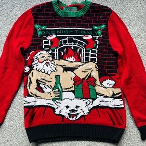 Funny Sexy Santa Ugly Christmas Sweater, Women’s S